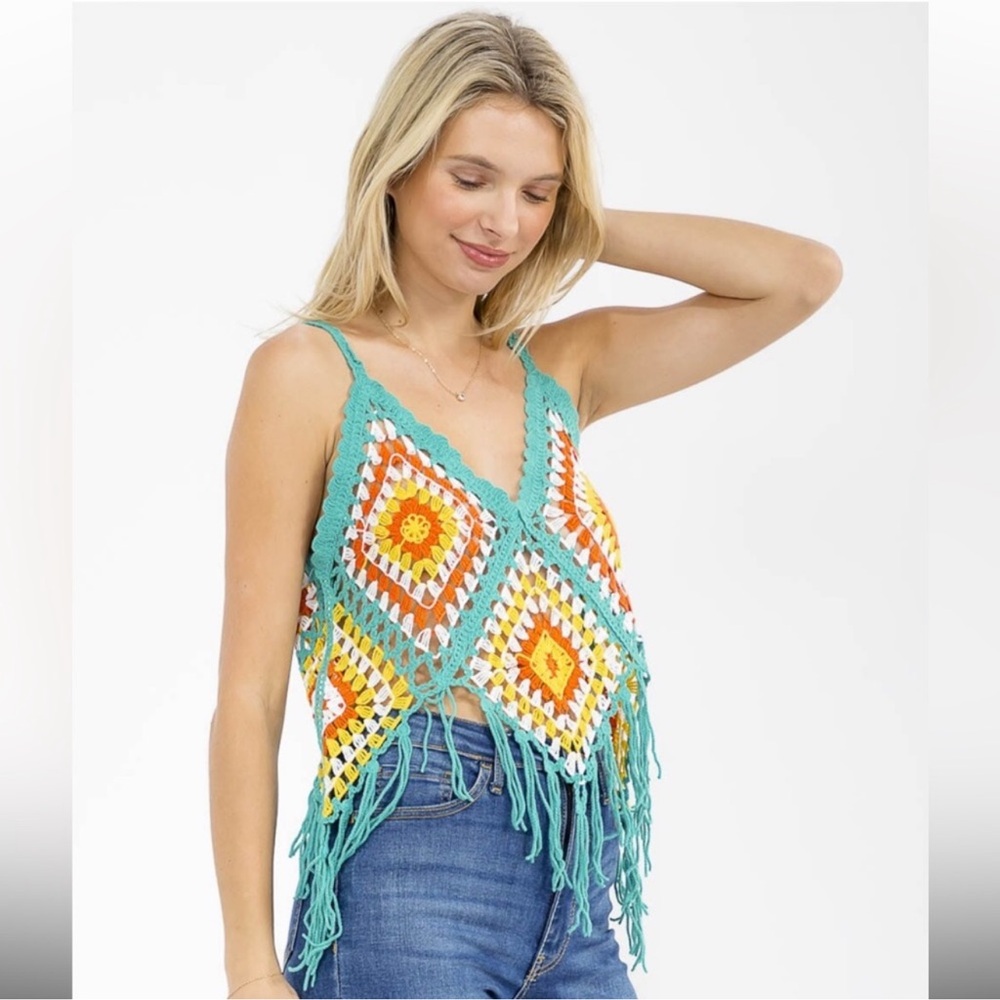 Bohemian Crochet Fringe Top